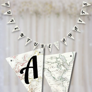 Avontuur wacht op kaart Reis Baby shower Vlaggetjes