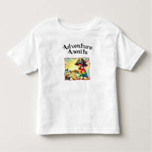 Avontuur wacht op piratenpapegaai T-shirt