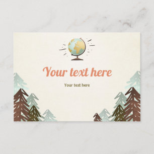 Avontuur wacht op RSVP Book Card Travel invoegen