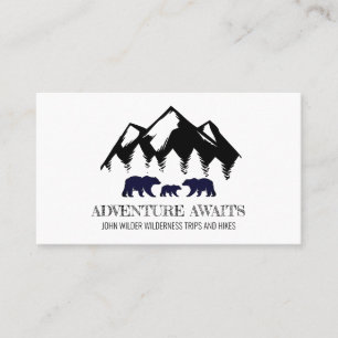 Avontuur wacht op rustieke Beren Wilderness Guide Visitekaartje