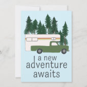 Avontuur wacht op Truck Camper BABY SHOWER Kaart (Achterkant)
