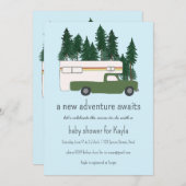 Avontuur wacht op Truck Camper BABY SHOWER Kaart (Voorkant / Achterkant)