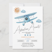 Avontuur wacht op uitnodiging voor Baby shower