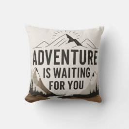 Avontuur wacht op wandelliefhebber outdoor kussen