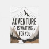 Avontuur wacht op wandelliefhebberscadeau buiten fleece deken (Voorkant)