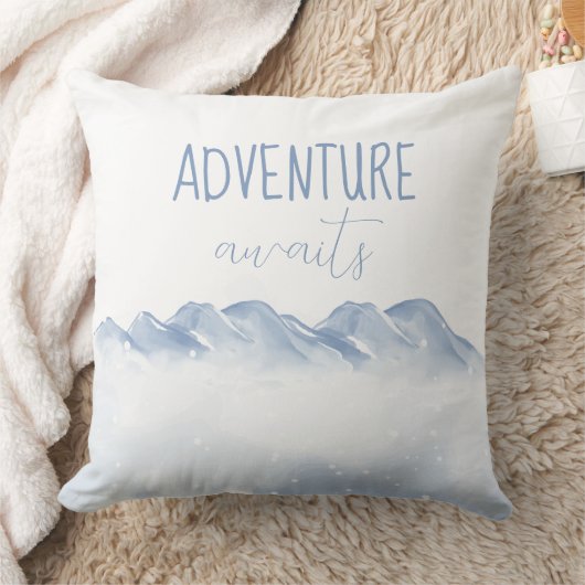 Avontuur wacht op winterkwekerij Kinder kamer deco Kussen (Deken)