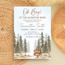 Avontuur wacht op Woodland Baby Shower