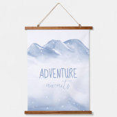 Avontuur wacht Script Winter Kinderkamer Muur Deco Hangend Wandkleed (Voorkant)