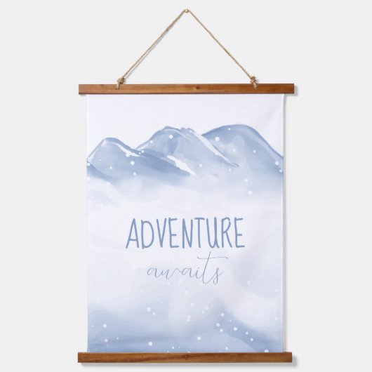 Avontuur wacht Script Winter Kinderkamer Muur Deco Hangend Wandkleed (Voorkant)