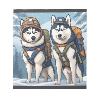 Avontuur wacht, sneeuwvlokken wenken notitieblok