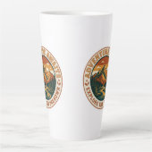 Avontuur Wacht Sticker - Berg Nationaal Vintage Latte Mok (Voorkant)