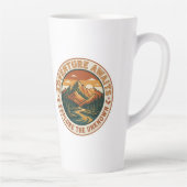 Avontuur Wacht Sticker - Berg Nationaal Vintage Latte Mok (Rechts)