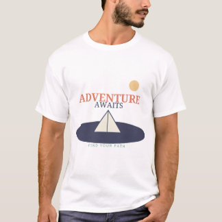Avontuur wacht T-shirt met moderne natuur scene