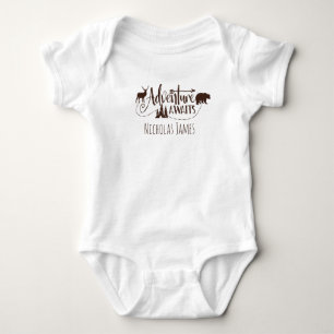 "Avontuur wacht" Wilderness gepersonaliseerd Romper