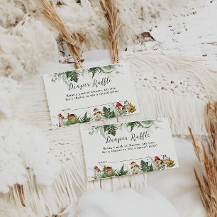 Avontuur Woodland Mushroom Baby Jongen Douche Informatiekaartje