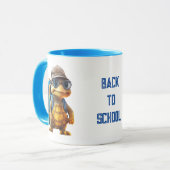 Avontuurlijk Leuke Kleine Schildpad met Rugzak, Mok (Voorkant links)