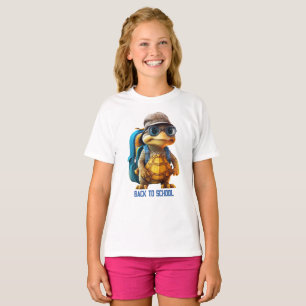 Avontuurlijk Leuke Kleine Schildpad met Rugzak, T-shirt