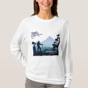 Avontuurlijk wandelen, avontuur in elke stap t-shirt