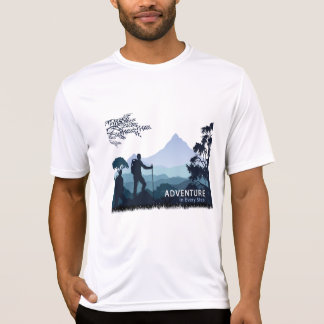 Avontuurlijk wandelen, avontuur in elke stap t-shirt
