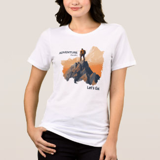 Avontuurlijk wandelen, avontuur wacht, laten we ga Tri-Blend shirt