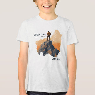 Avontuurlijk wandelen, avontuur wacht, laten we ga Tri-Blend shirt