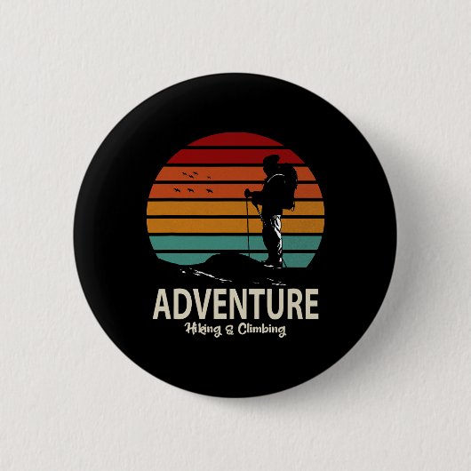 Avontuurlijk Wandelen En Klimmen  Ronde Button 5,7 Cm (Voorkant)