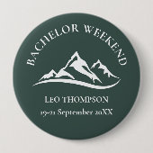 Avontuurlijke Berg Bachelorweekend Ronde Button 4,0 Cm (Voorkant)
