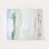 Avontuurlijke bergmeer trouw achtergrond foto wandkleed (Voorkant (horizontaal))