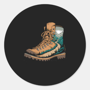 Avontuurlijke bergwandel schoen Trail Ronde Sticker