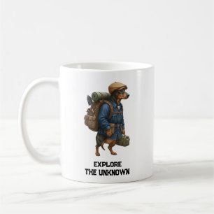 Avontuurlijke Dachshund Wandelaar Thuis is Waar Mi Koffiemok