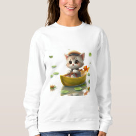 Avontuurlijke Kitten Boat Sweatshirt