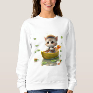 Avontuurlijke Kitten Boat Sweatshirt