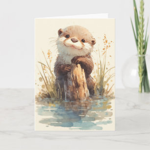 Avontuurlijke Otter Houdt de Steiger Vaste Kaart