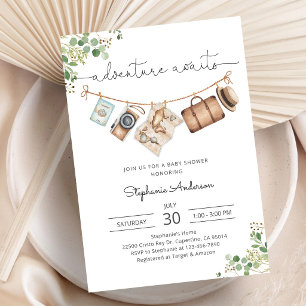 Avontuurlijke Reis Baby Shower Feest Kaart