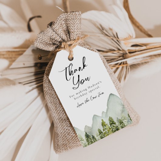 Avontuurlijke verjaardagsfeest cadeautaggen cadeaulabel