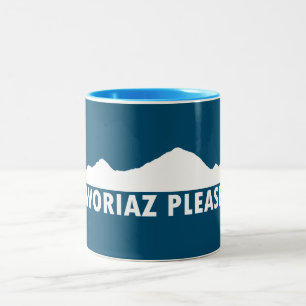 Avoriaz France alsjeblieft Tweekleurige Koffiemok