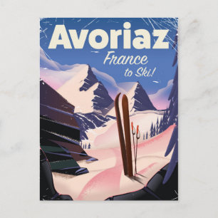 Avoriaz, Franse skireisposter Briefkaart