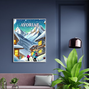 Avoriaz: Poëzie Hivernale in de Cimes Alpines Poster