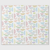 Avril, 10 Anniversaire Papier cadeau (Plat)