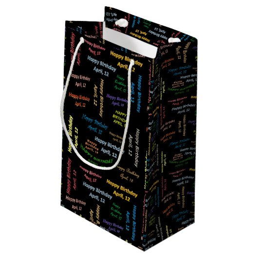 Avril, 12 Anniversaire Cadeau Sac (Dos Angle)