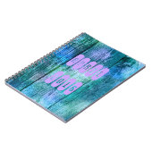 Avril 2016 Purple Turquoise Mois Carnet mensuel (Côté gauche)