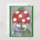 Avril averses carte postale lapin (Devant / Derrière)