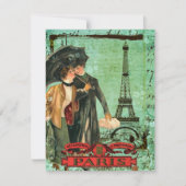 Avril dans le faire-part d'invitation de Paris (Devant)
