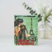 Avril dans le faire-part d'invitation de Paris (Debout devant)