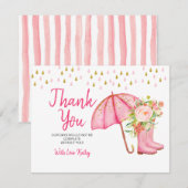 Avril Douches Apportent Mai Flowers Carte de remer (Devant / Derrière)