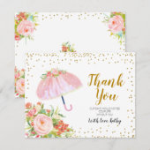 Avril Douches Apportent Mai Flowers Carte de remer (Devant / Derrière)