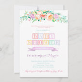 Avril Douches Mai Fleurs Bébé Douche Invitations (Devant)