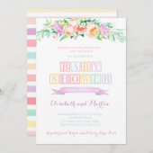 Avril Douches Mai Fleurs Bébé Douche Invitations (Devant / Derrière)