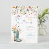 Avril Douches Mai Fleurs Invitations (Debout devant)