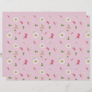 Avril Fleur de naissance Daisy Sweet Pea Papier à